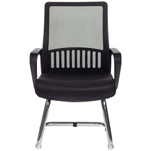 Кресло на полозьях Бюрократ "MC-209", сетка, ткань, металл, черный