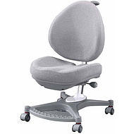 Кресло детское SingBee Cobee 138, ткань, серый, пластик, корпус серый, подставка для ног, с чехлом серым