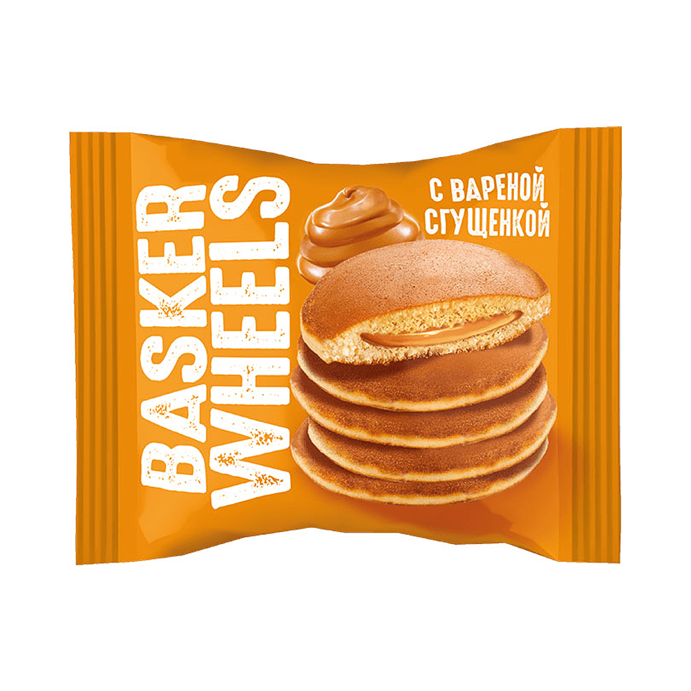 Панкейк "Basker Wheels" с вареной сгущенкой, 36 гр 