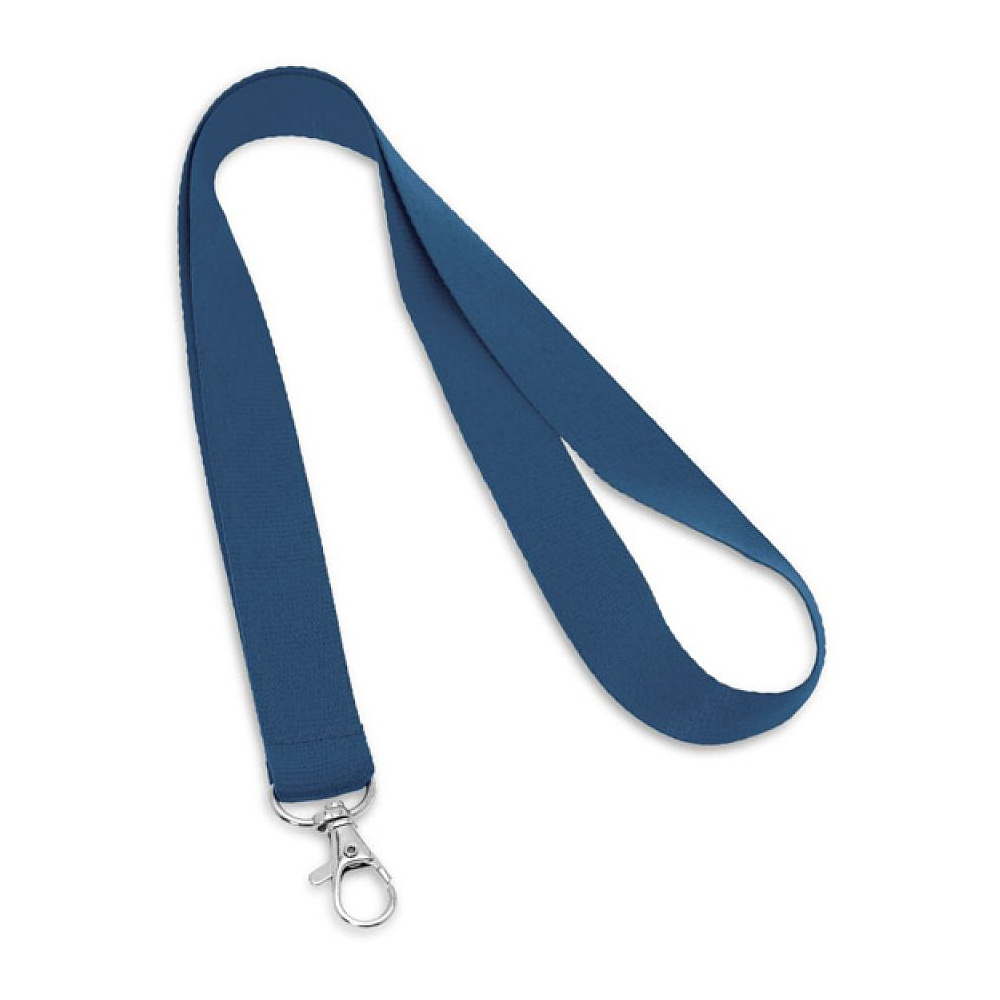 Тесьма с клипсой для бейджа "94405", 480x20 мм, синий