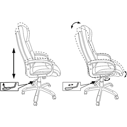 Кресло для руководителя Бюрократ CH-824 Fabric, ткань, пластик, серый - 5
