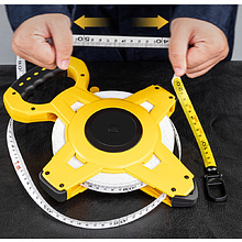 Мерная лента Deli YS DL98050B, 50 м х 12,5 мм, открытый корпус, желтый, черный