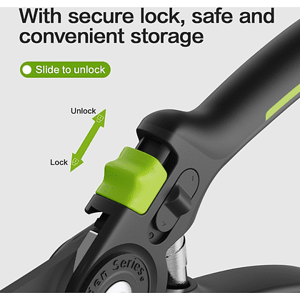 Секатор садовый Deli GS EDL-YL0004, 216 мм, SK5, черный - 7