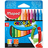 Мелки восковые Maped "Wax Crayons", 12 цветов, ассорти