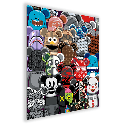 Картина по номерам "Bearbrick brands"
