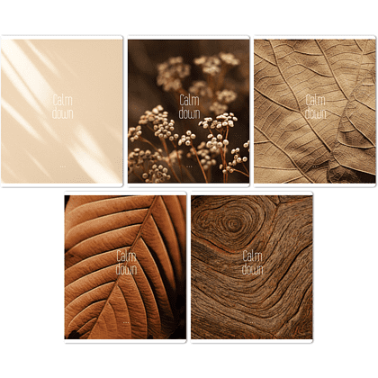 Тетрадь "Calm down", А5, 96 листов, клетка, скоба сбоку, ассорти