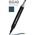 Маркер перманентный двусторонний "Sketchmarker Brush", BG40 зеленая киноварь