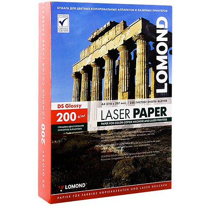 Фотобумага глянцевая для лазерной печати "Lomond", А4, 250 листов, 200 г/м2