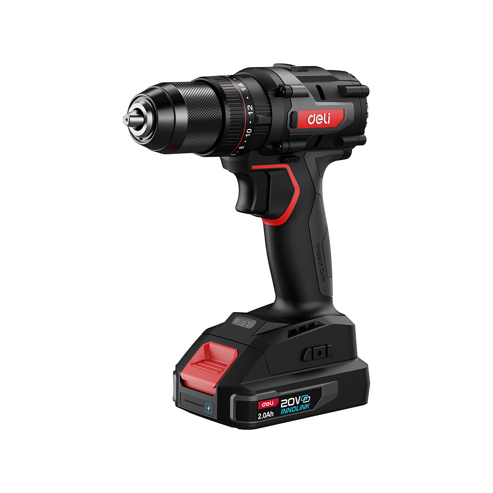 Аккумуляторная дрель-шуруповерт Deli RS DE-CZ20-1D2 20 В, 70 Нм, 2 АКБ, 2 Ач, сумка - 2