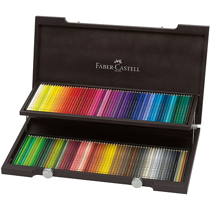 Цветные карандаши Faber-Castell "Polychromos", 120 шт., деревянный кейс