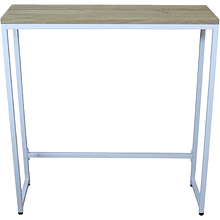 Стол консольный RION ALLERD, белый муар, Дуб Нокс