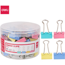 Зажим для бумаг "Deli", 25 мм, 48 штук, ассорти
