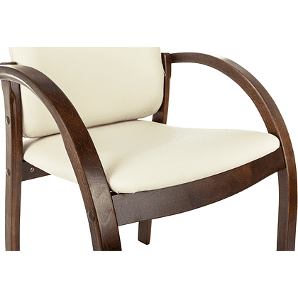 Стул Бюрократ "ДЖУНО", экокожа, светло-бежевый, дерево - 5