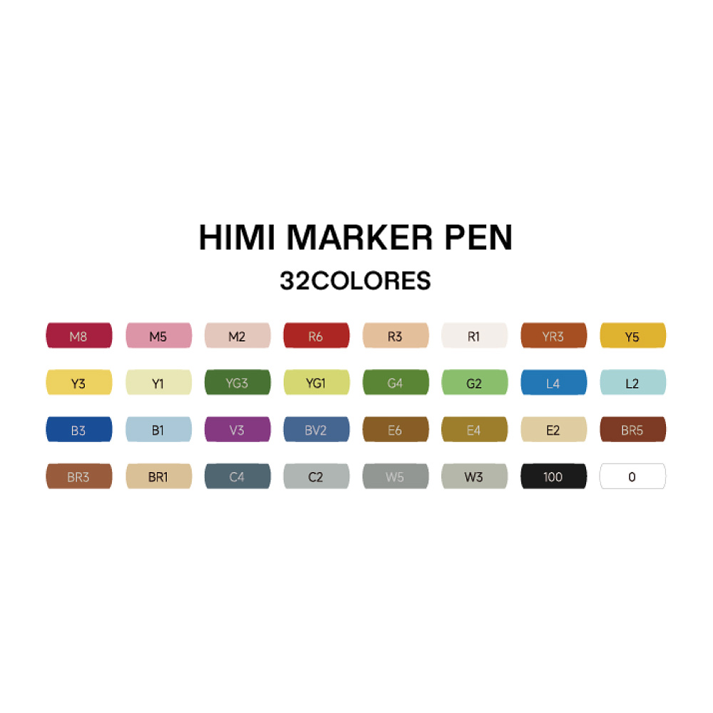 Набор маркеров художественных "Himi", 32 штуки - 14