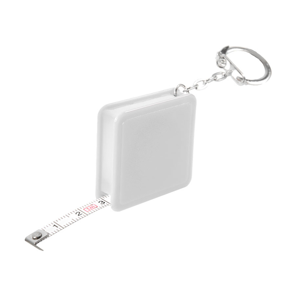 Брелок-рулетка "7305", пластик, металл, 1 м, белый - 2