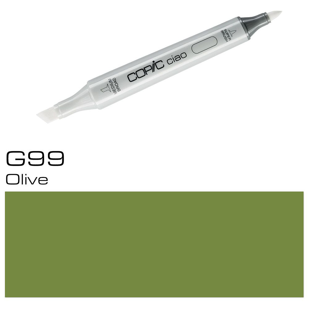 Маркер перманентный "Copic ciao", G-99 оливковый