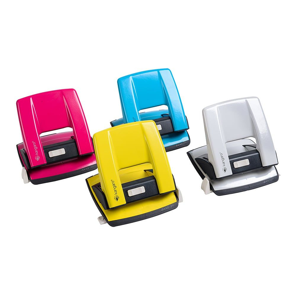 Дырокол Kangaro "Aion-30", 30 листов, белый металлик - 2