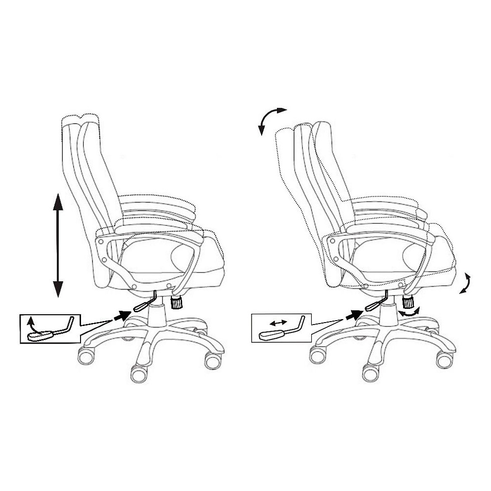 Кресло для руководителя "Бюрократ CH-868YAXSN", кожзам, пластик, бежевый - 6