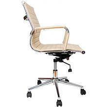 Кресло для руководителя EVERPROF "Leo", экокожа, металл, бежевый