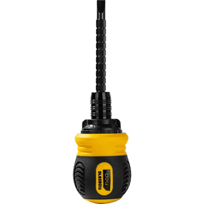 Двухсторонняя отвертка Deli YS EDL626010, с трещоткой, PH2+SL6 - 12