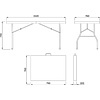 Стол складной 1520х760х740 мм, пластик, белый - 9