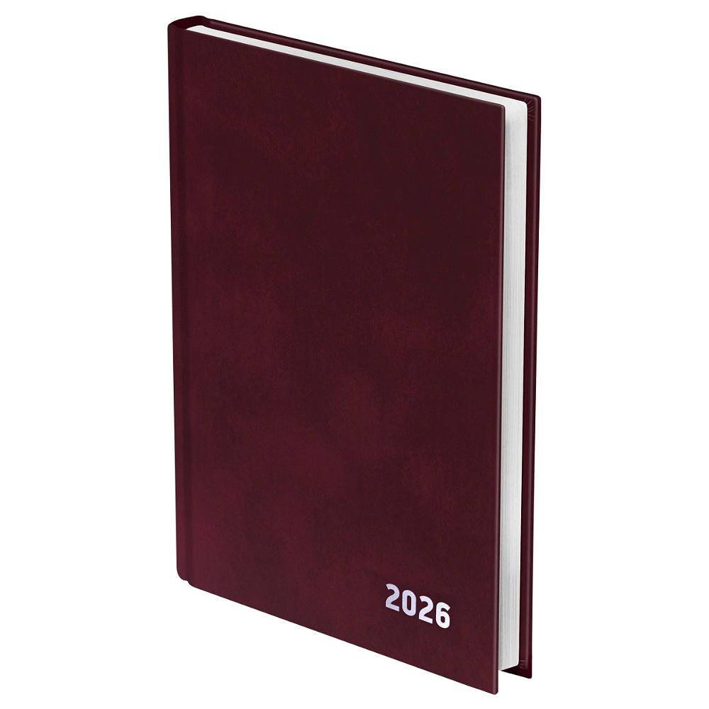 Ежедневник датированный А5 "Бумвинил BG" 2026, бордовый