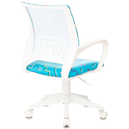 Кресло детское Бюрократ KD-W4, ткань, пластик, голубой - 4