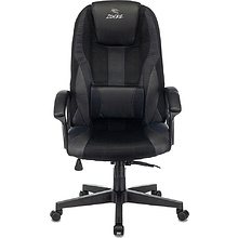 Кресло игровое "Бюрократ Zombie 9", текстиль, экокожа, пластик, черный,серый 