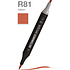 Маркер перманентный двусторонний "Sketchmarker Brush", R81 кирпич