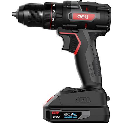 Аккумуляторная дрель-шуруповерт Deli RS DE-CZ20-1D2 20 В, 70 Нм, 2 АКБ, 2 Ач, сумка - 6