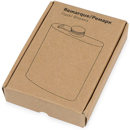 Фляжка "Remarque", металл, 240 мл, черный, серебристый - 5