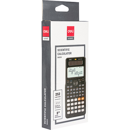Калькулятор научный Deli Ultimate "D82ES", 12-разрядный, черный - 4