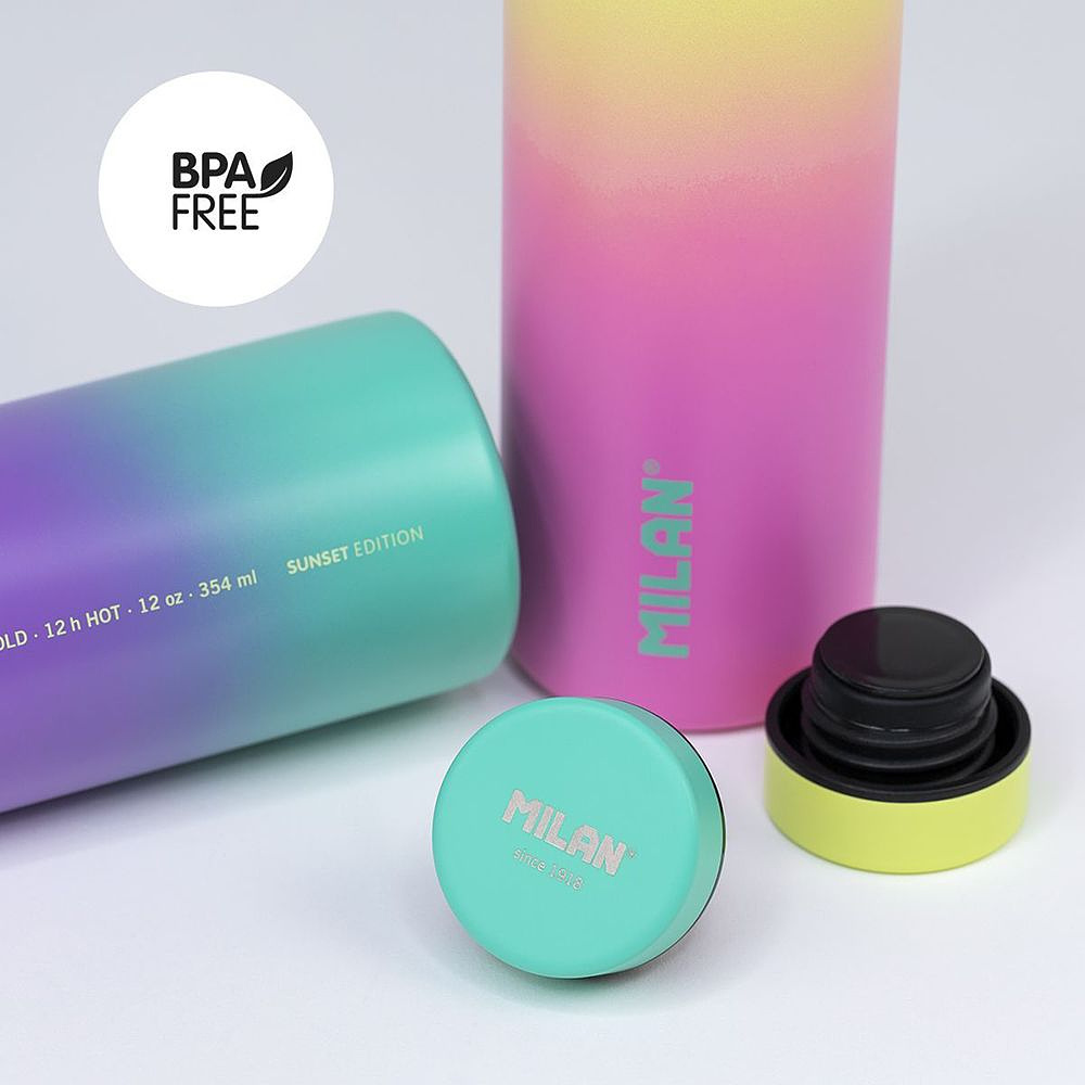 Бутылка термическая "Sunset series" Milan, металл, 591 мл, желто-розовый - 6