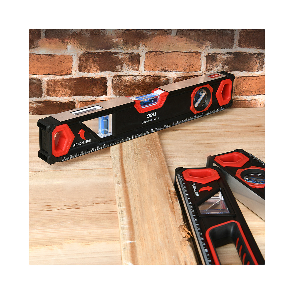 Уровень "Deli" 800 мм, с двойным обзором, пузырьковый - 2