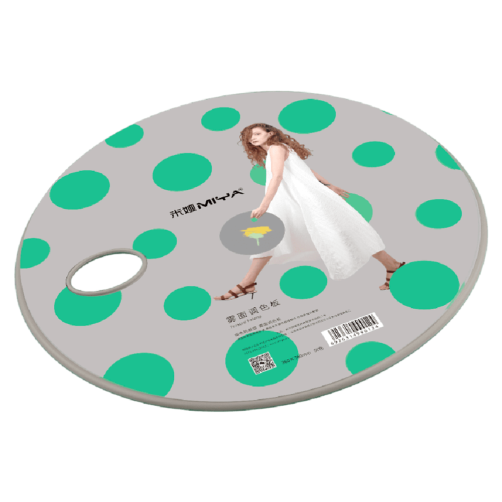 Палитра пластиковая "Miya", овальная, серый