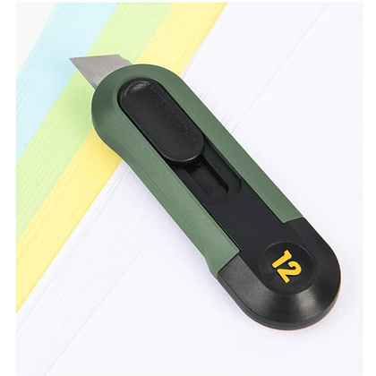 Нож строительный Deli HS HT4007L, 80x25 мм, Soft Touch, зеленый - 7