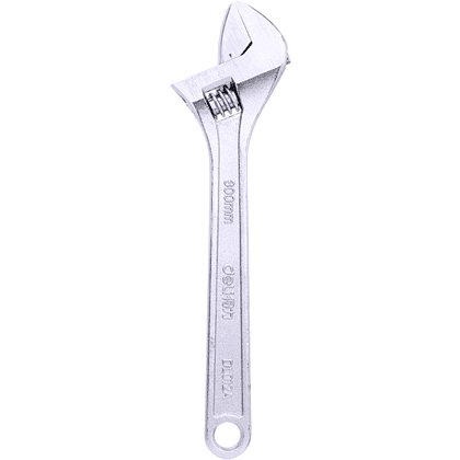 Ключ разводной Deli "EDL012A", 300 мм, серебристый