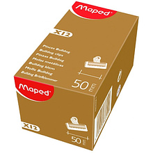 Зажим для бумаг Maped "Bulldog", 70 мм, черный