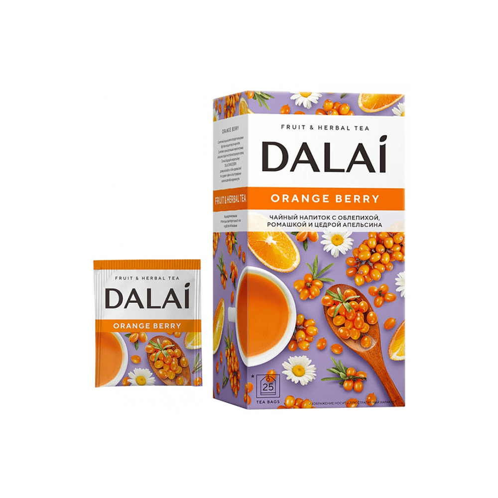 Чайный напиток "Dalai" Orange berry, 25 пакетиков х 1.2 г - 2