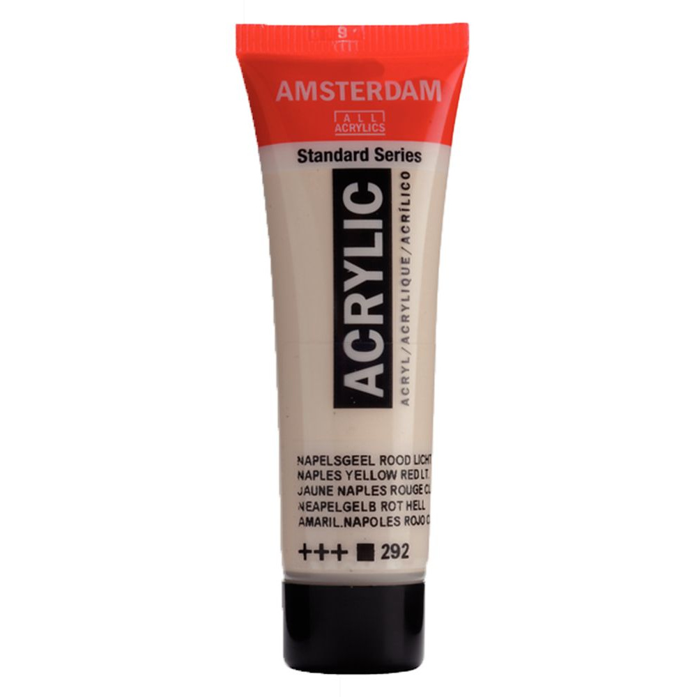 Краски акриловые "Amsterdam", 292 неаполитанский желто-красный светлый, 20 мл, туба