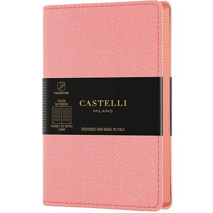 Блокнот Castelli Milano "Harris Petal Rose", A6, 96 листов, линованный, розовый