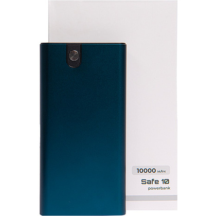 Внешний аккумулятор Power Bank "Safe 10", 10000 mAh, металл, синий - 4