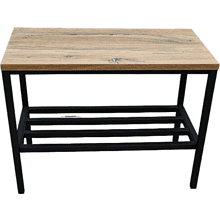 Обувница ALLERD 1 RION, черный муар, Дуб Нокс