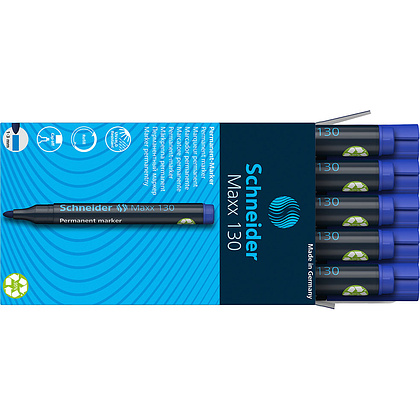 Маркер перманентный "Schneider Maxx 130", синий - 6