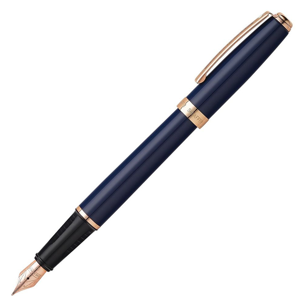 Ручка перьевая "Sheaffer Prelude Cobalt Blue", M, кобальт-синий, розовое золото, патрон черный+синий - 2