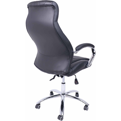 Кресло для руководителя AksHome "Mastif", натуральная кожа, хром, черный - 4