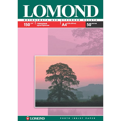Фотобумага глянцевая для струйной фотопечати "Lomond", A6, 600 листов, 170 г/м2