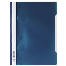 Папка-скоросшиватель с прозрачной обложкой "Durable", A4, ПВХ, темно-синий