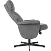 Кресло мягкое Бюрократ Baron, ткань, серый, металл, с пуфом - 7