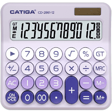 Калькулятор настольный CD-2861-12 Catiga, 12-разрядный, пластик, фиолетовый